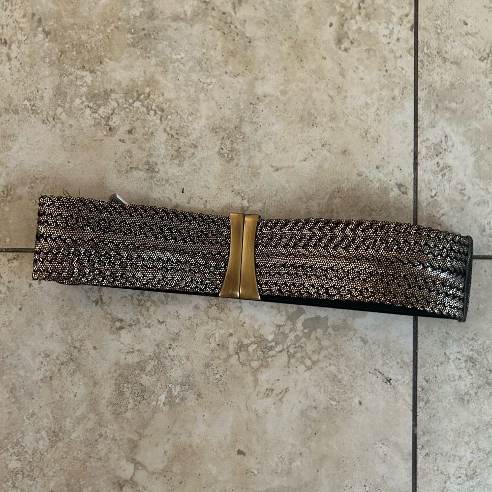 Elegant Black and Gold Women's waist Belt